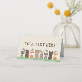Woodland Animal Themed Baby Dusche Zelt Cards Platzkarte