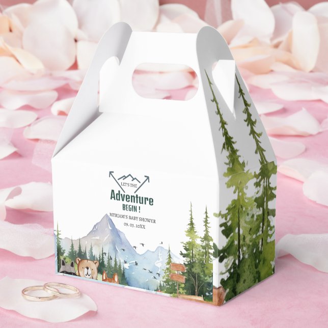 Woodland Animals Adventure Baby Dusche Geschenkschachtel (Hochzeit)