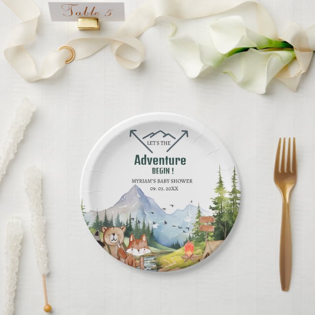 Woodland Animals Adventure Baby Dusche Pappteller (Hochzeit)