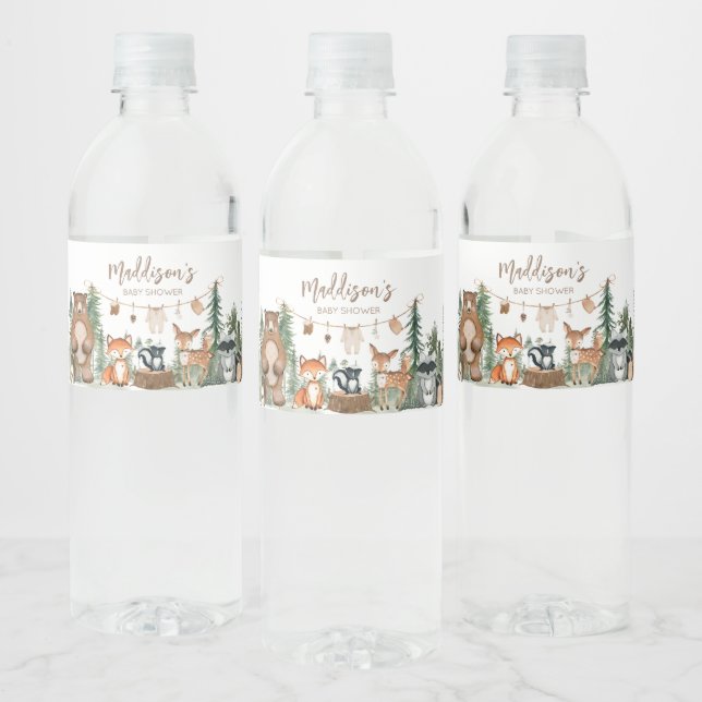 Woodland Animals Adventure erwartet Baby Shower (Flaschen)