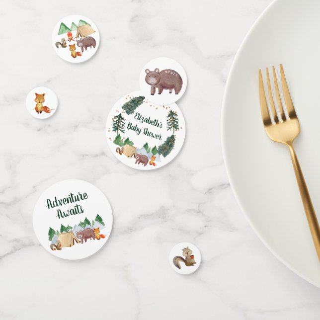 Woodland Animals Adventure erwartet Baby Shower Konfetti (Gruppe)