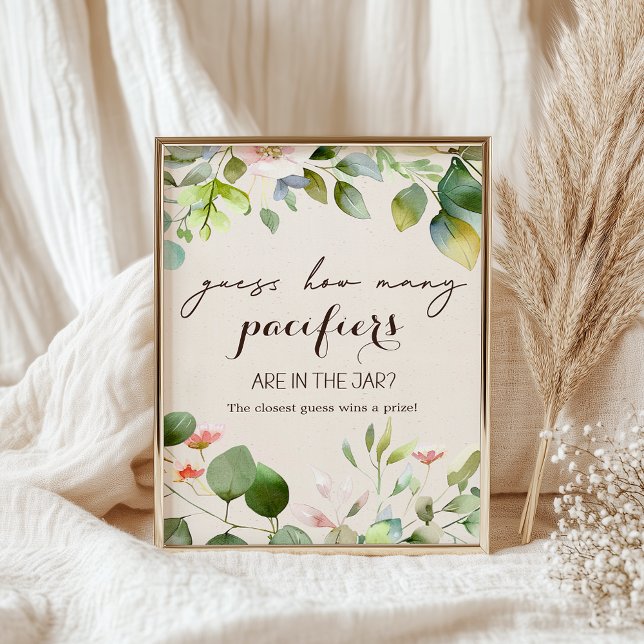 Woodland Animals Baby Dusche Guess Spiel Schild (Von Creator hochgeladen)