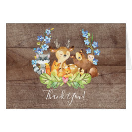 Woodland Animals Baby Dusche Vielen Dank Hinweis