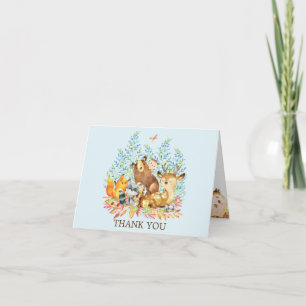 Woodland Animals Baby Dusche Vielen Dank Hinweis Dankeskarte
