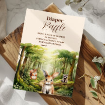 Woodland Animals Baby Duwer Raffle Diapper