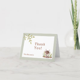Woodland Animals Baby Shower Hirsche Vielen Dank Dankeskarte