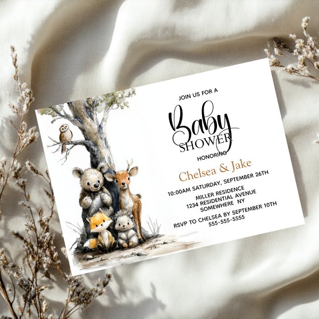 Woodland Animals Baby Shower Invitation (Créateur téléchargé)