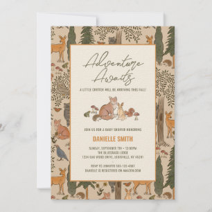 Woodland Animals Baby Shower lädt zu Jungen ein Einladung
