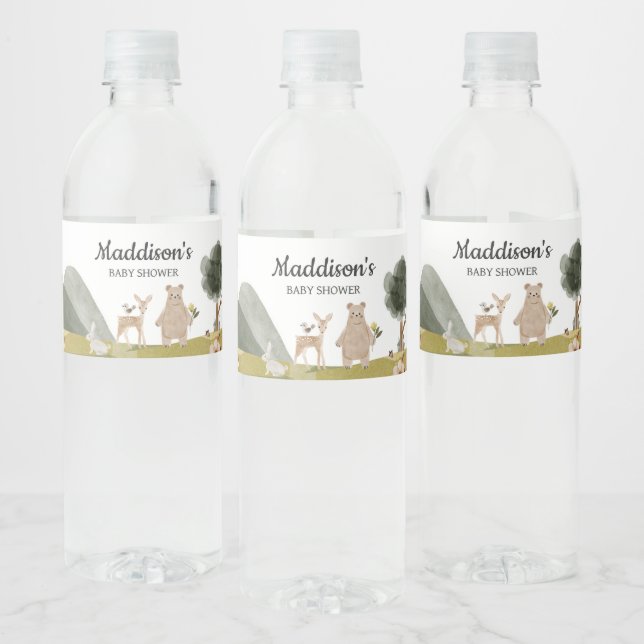 Woodland Animals Babydusche (Flaschen)