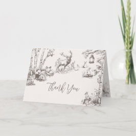Woodland Animals Babydusche Dankeskarte