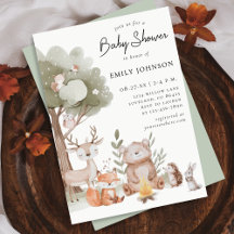 Woodland Animals Babydusche