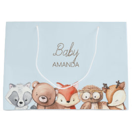 Woodland Animals Babydusche Große Geschenktüte
