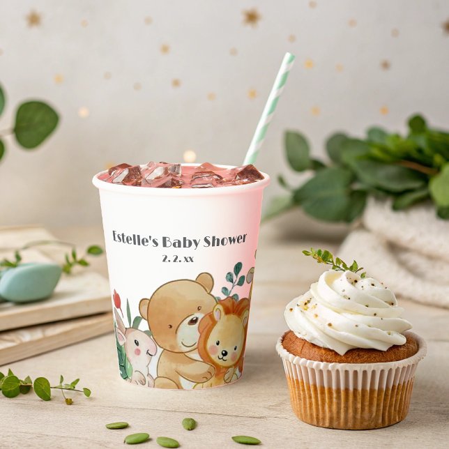 Woodland Animals Babydusche Pappbecher (Von Creator hochgeladen)