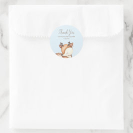 Woodland Animals Babydusche Runder Aufkleber