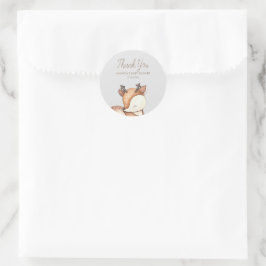 Woodland Animals Babydusche Runder Aufkleber