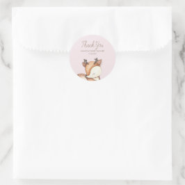 Woodland Animals Babydusche Runder Aufkleber