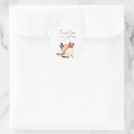 Woodland Animals Babydusche Runder Aufkleber