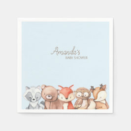 Woodland Animals Babydusche Serviette