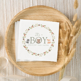 Woodland Animals Babydusche Serviette