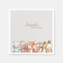 Woodland Animals Babydusche Serviette