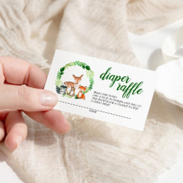 Woodland Animals Babydusche Windelwindeln Begleitkarte