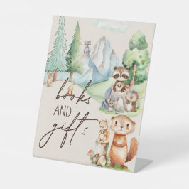 Woodland Animals Boho Kinderdusche Bücher Geschenk Sockelschild