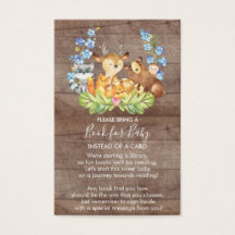 Woodland Animals Book for Baby Card