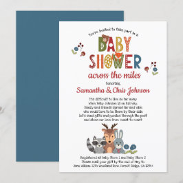 Woodland Animals Boy Baby Dusche by Mail Einladung