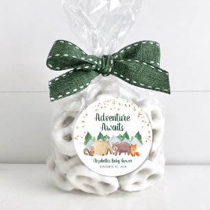 Woodland Animals Camping Kinderdusche Runder Aufkleber