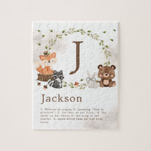 Woodland Animals Custom Monogram