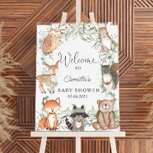 Woodland Animals Forest Baby Dusche