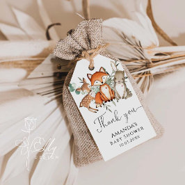 Woodland Animals Forest Baby Dusche Vielen Dank Geschenkanhänger