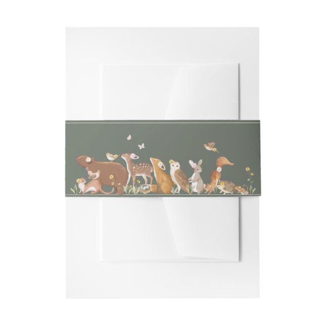 Woodland Animals Forest Baby Shower Boho Einladungsbanderole (Vorderseite Beispiel)