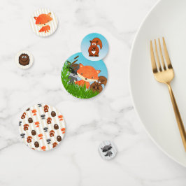 Woodland Animals Forest Baby Shower Confetti Konfetti