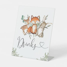 Woodland Animals Forest Baby Shower Drinks Sockelschild