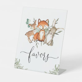 Woodland Animals Forest Baby Shower Favoriten Sockelschild