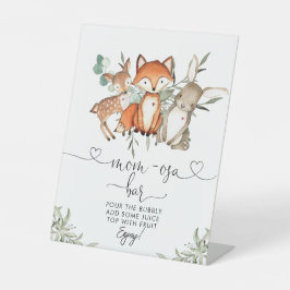 Woodland Animals Forest Baby Shower Mama-osa-Bar Sockelschild