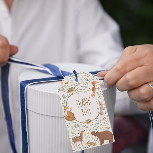 Woodland Animals Forest Friends Kinderdusche Geschenkanhänger (Von Creator hochgeladen)