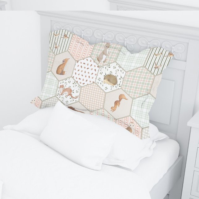 Woodland Animals Forest Patchwork Kinderduschgesch Kissenbezug (Von Creator hochgeladen)