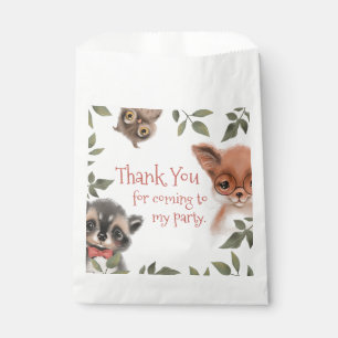 Woodland Animals Geburtstagsparty Danke Geschenktütchen