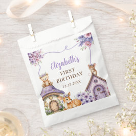 Woodland Animals Girl 1st Birthday Party Geschenktütchen