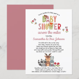Woodland Animals Girl Baby Dusche von Mail Einladung
