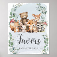Woodland Animals Greenery Boy Baby Shower Favorite