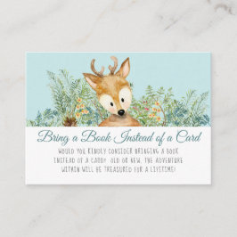 Woodland Animals Hirsche Baby Boy bringen Buch Begleitkarte