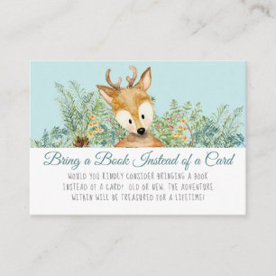 Woodland Animals Hirsche Baby Boy bringen Buch Begleitkarte