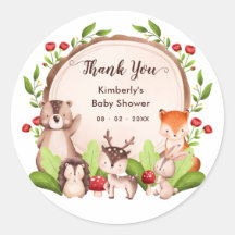 Woodland Animals Kinderdusche Danke für Ihre Unter