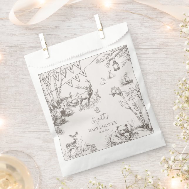 Woodland Animals Kinderdusche Danke Geschenktütchen (Ausgeschnitten)