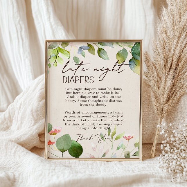 Woodland Animals Kinderdusche Spätnachtskalender Poster (Von Creator hochgeladen)