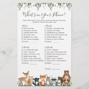 Woodland Animals Kinderdusche Was ist in Ihrem Tel