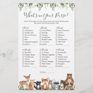 Woodland Animals Kinderdusche Was ist in Ihrer Han